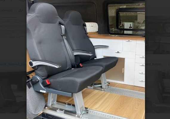 Schnierle Sicom2 Einzelsitz für Mercedes Sprinter - Professioneller Einzelsitz mit TÜV-Zulassung