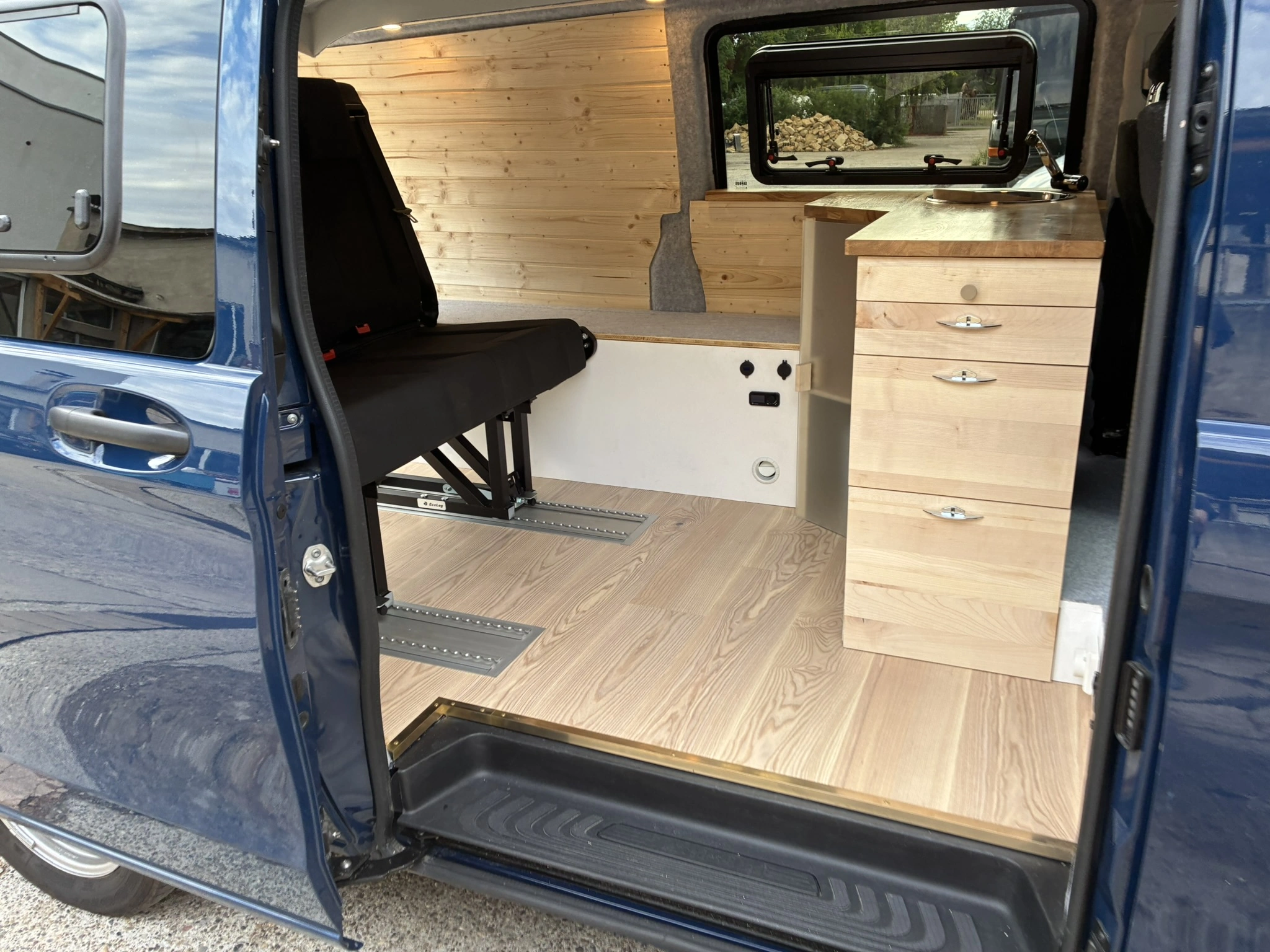 Küchenmodul Mercedes Vito Camper Ausbau - Komplettküche mit Spüle und Kochfeld